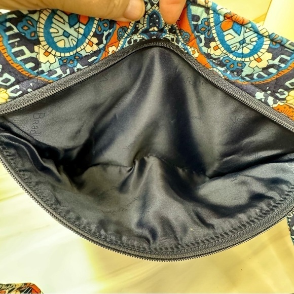 Triple Zip Hipster Vera Bradley Crossbody Bag - Blue And Orange - Picture 12 of 12